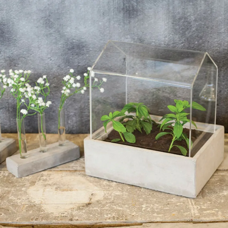 ESSCHERT DESIGN - Vases en tube à essai socle en béton