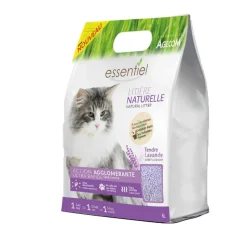 ESSENTIEL - Litière végétale pour chat Essentiel Soja Lavande - 6 litres
