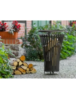 FARM COOK - Chauffe terrasse, braséro en acier noir flame ø 40 cm-sans-45 --