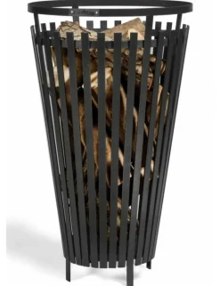 FARM COOK - Chauffe terrasse, braséro en acier noir flame ø 40 cm-sans-45 --
