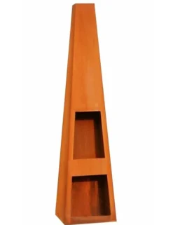 FARM COOK - Cheminée de jardin en acier texas 118x40x40 cm avec rangement-rouillé-rouillé--http://maisondelatendance.com/img/co/1001.jpg-