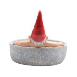 FARMWOOD ANIMALS - Nain de jardin dans bain d'oiseau en résine