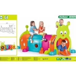 FEBER - Aire de jeux tunnel gus chenille - plastique anti-uv - feber