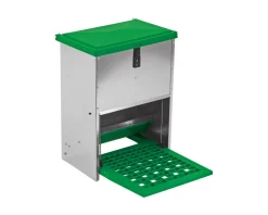 FERME DE BEAUMONT - Mangeoire anti-nuisible à pédale 12 kg • poules, canards et volailles