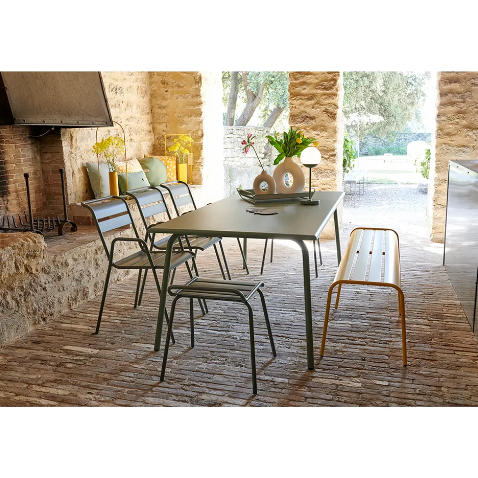 FERMOB - Fauteuil de jardin Bridge MONCEAU cactus en acier - 64,5x52x85 cm