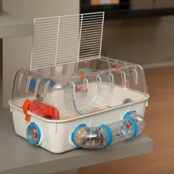 FERPLAST - Cage ludique pour hamsters 40.5*29.5*22.5 cm- en plastique -