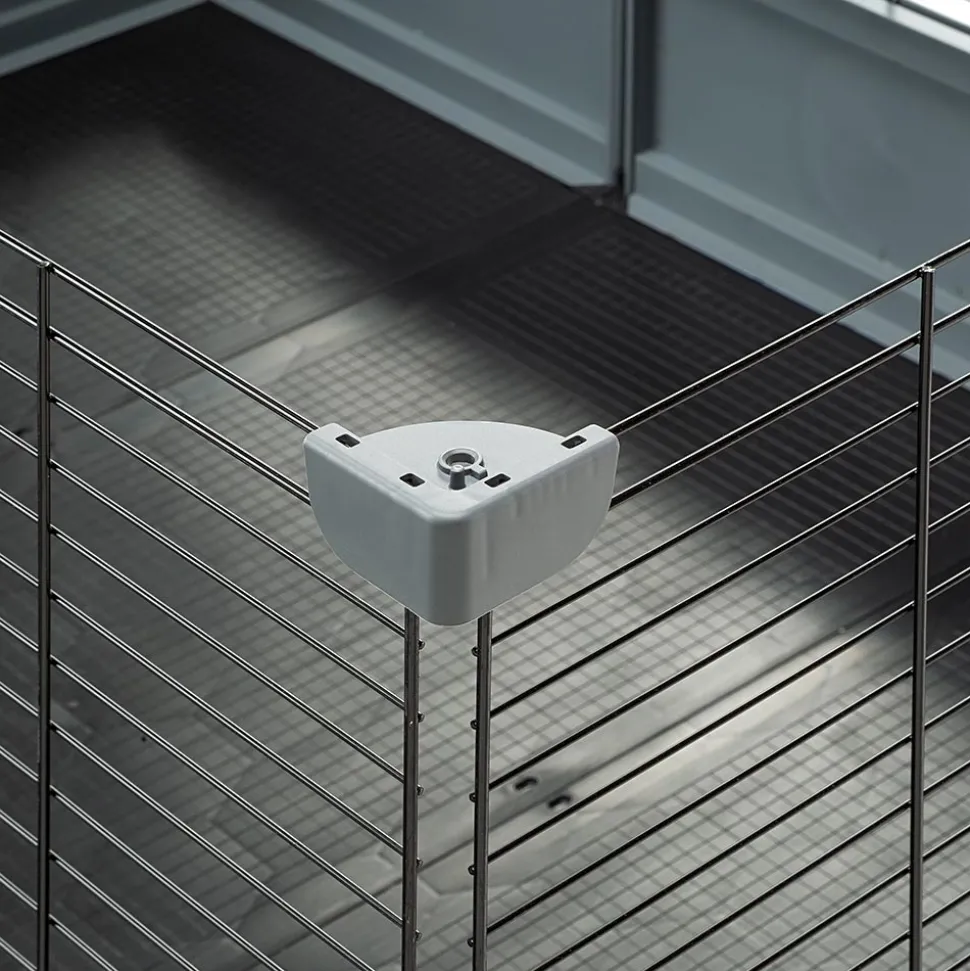 FERPLAST - Cage modulable ouverte pour cochons d'inde multipla open, en grillage métallique et plastique recyclé