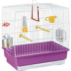 FERPLAST - Cage Rekord 2 pour oiseaux exotiques : Bleu Hauteur 41cm