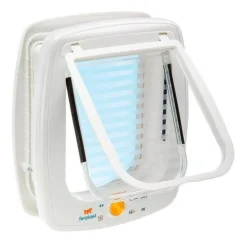 FERPLAST - Chatiere plastique swing - 26,2 x 10,2 x 31,2 cm - blanc - pour grand chat et petit chien