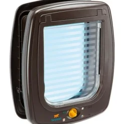 FERPLAST - Chatiere plastique swing - 26,2 x 10,2 x 31,2 cm - marron - pour grand chat et petit chien