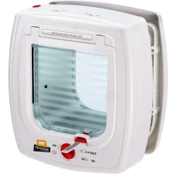 FERPLAST - Chatière Swing Microchip, blanche L. 22.5 x l. 16,2 x H. 25.2 cm