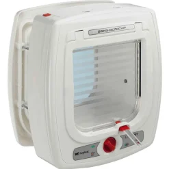 FERPLAST - Chatière Swing Microchip, blanche L. 22.5 x l. 16,2 x H. 25.2 cm