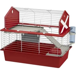 FERPLAST - Clapier barn 80 78x48x65 cm rouge