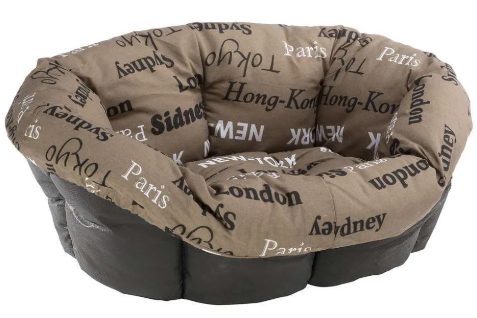 FERPLAST - Coussin Siesta 6 pour corbeille deluxe 6 : Tissu city marron L62 cm