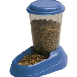 FERPLAST - Distributeur croquettes zenith 3l en plastique - 29,2x20,2x28,8 - bleu - chien et chat