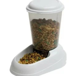 FERPLAST - Distributeur croquettes zenith 3l en plastique - 29,2x20,2x28,8 - blanc - chien et chat