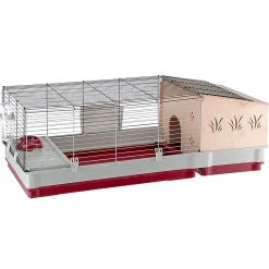 FERPLAST - Ferplast - cage cochon d'inde - cage lapin - maison lapin - clapier lapin - accessoires inclus - ouvrant et modulable 142 x 60 x h