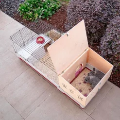 FERPLAST - Ferplast - cage cochon d'inde - cage lapin - maison lapin - clapier lapin - accessoires inclus - ouvrant et modulable 142 x 60 x h