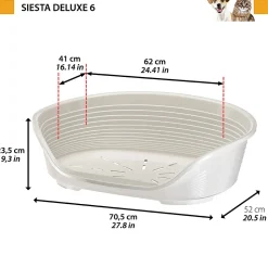 FERPLAST - Ferplast - panier chien panier chat - lit pour chien en plastique medium - 100% plastique recyclé - lit pou chat lavable -