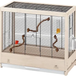 FERPLAST - Ferplast cage pour oiseaux en bois fsc giulietta 4, canaris, perruches et oiseaux exotiques, accessoires inclus