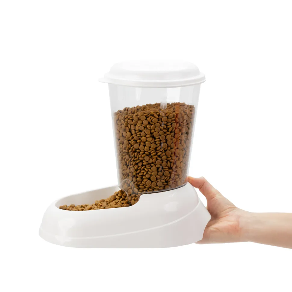 FERPLAST - Ferplast distributeur de croquettes pour chiens et chats zenith, 3 litres, distributeur de croquettes pour animaux, fond