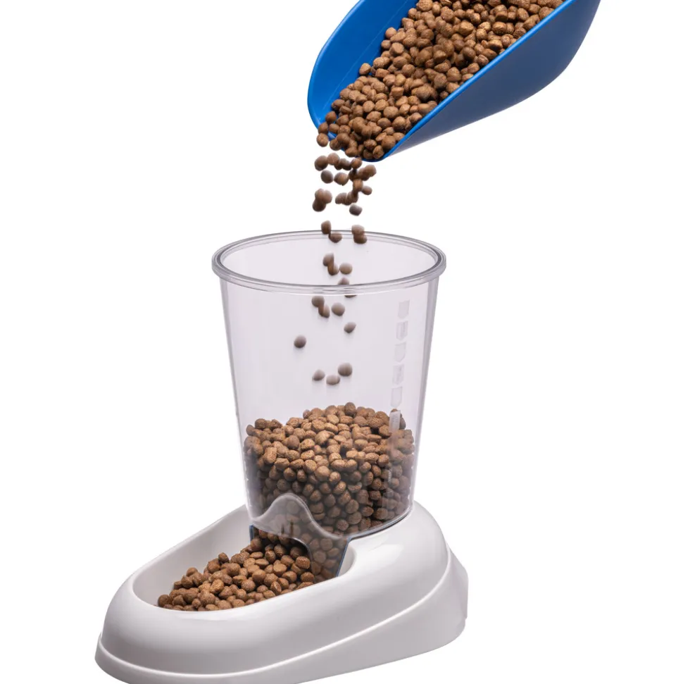 FERPLAST - Ferplast distributeur de croquettes pour chiens et chats zenith, 3 litres, distributeur de croquettes pour animaux, fond