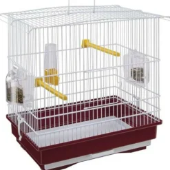 FERPLAST - Giusy cage pour oiseaux rouge et blanc