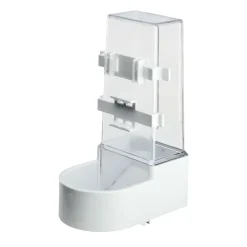 FERPLAST - Mangeoire plastique pour oiseaux marron et beige 11,6x13,7x21,2cm