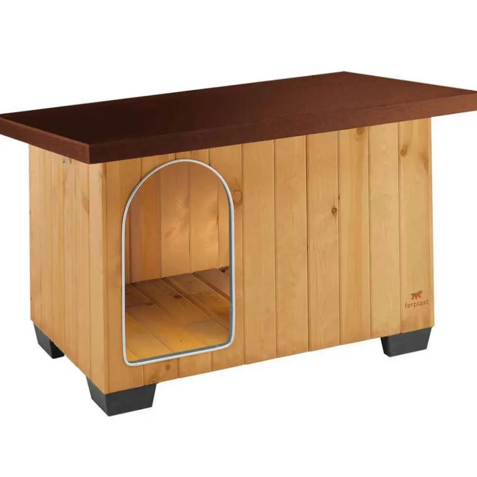 FERPLAST - Niche pour chiens Baita 80 Marron - 102 x 70 x 65,5 cm