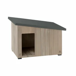 FERPLAST - Niche pour extérieur, maison pour chiens argo 60 en bois fsc avec vernis atoxique, résistant aux u.v.