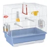 Ferplast cage à oiseaux rekord 2 cage pour oiseaux, canaris, perruches ondulées, en métal, accessoires inclus mangeoires rotatives