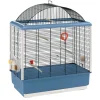 Ferplast cage pour canaris et autres petits oiseaux exotiques palladio 4, design élégant avec toit panoramique, accessoires et