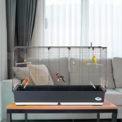 Ferplast volière cage à oiseaux piano 8 grande cage pour oiseaux, canaris, pinsons, perruches ondulées, inséparables, en métal,