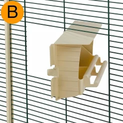 Ferplast volière cage à oiseaux hemmy cage pour oiseaux, canaris, pinsons, perruches ondulées, inséparables, en bois, accessoires