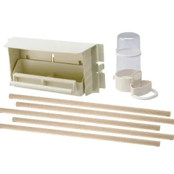 Ferplast volière cage à oiseaux hemmy cage pour oiseaux, canaris, pinsons, perruches ondulées, inséparables, en bois, accessoires