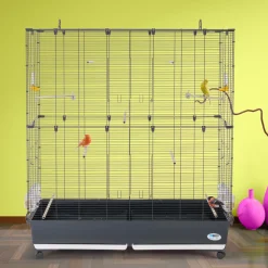 Ferplast volière cage à oiseaux planeta large grande cage pour canaris, pinsons, perruches ondulées, inséparables, métal,