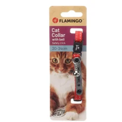 FLAMINGO - Collier jaggo rouge avec bande 