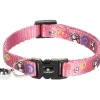 FLAMINGO - Collier ziggi réglable de 20 à 35 cm lilas avec motif souris pour chat