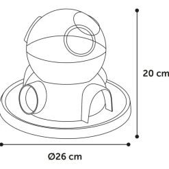 FLAMINGO - Distributeur de friandises pour chats diso blanc et bleu