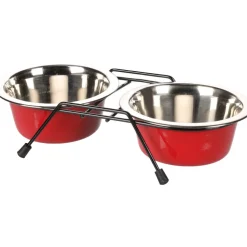 FLAMINGO - Ecuelle duo ø 11 cm 200 ml avec support arjun xs pour chat