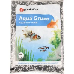 FLAMINGO - Gravier gruzo fin noir blanc 1kg pour aquarium