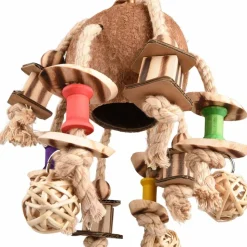 FLAMINGO - Jouet pour oiseaux sully perroquet noix de coco bbq 42 cm