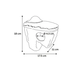 FLAMINGO - Rocher flottant m, 17,5 x 11 x 18 cm, décoration aquarium.