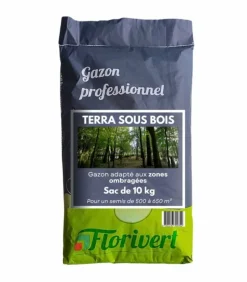 FLORIVERT - Graine de gazon terra sous bois 10 kg pour esthétique et forte densité - florivert 1201804