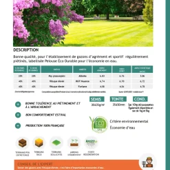 FLORIVERT - Semences gazon terra extrême 10 kg, faible besoin en eau et bel aspect - florivert 1201632