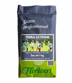 FLORIVERT - Semences gazon terra extrême 1 kg, faible besoin en eau et bel aspect - florivert 1206451