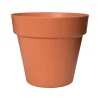 FLORUS - Pot de fleurs en plastique recyclé Paris couleur terre cuite - D.30cm