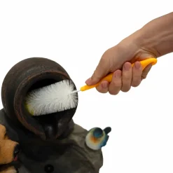 Fontaine de jardin canine creek avec éclairage led blanc chaud & brosse à nettoyage