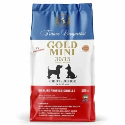 FRANCE CROQUETTES - France croquette pour chiot gold mini chiot junior 30/15 low grain – 1,5kg – petites à moyennes races - chiot 3 à 15 mois