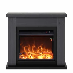 FUEGO - Cheminee murale 1500w caminetto fuego paolo gris